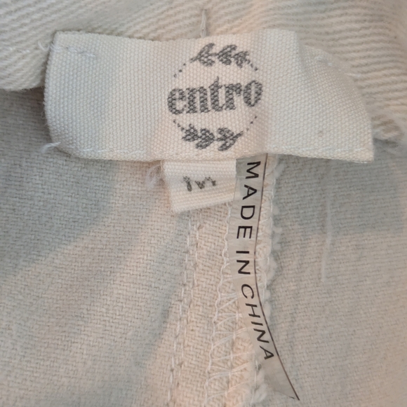 🤍 Entro High-Waisted Button Fly Pants | Cream | Size M - Picture 4 of 16